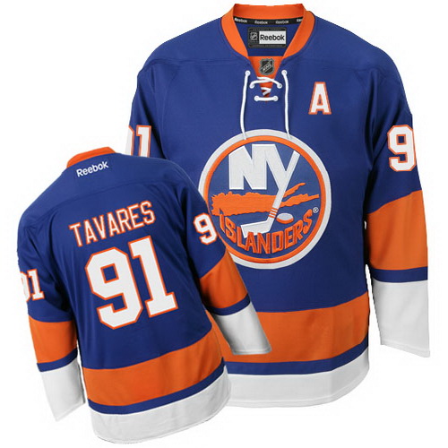 Low Cost New York Islanders 91 John Tavares Blue NHL Hockey Jersey